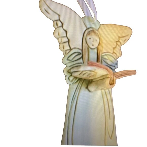 SYDELL Riverplace Pottery Pastel 3D Angel Wall Hanging Signed 1997‎ 9.5in - Picture 3 of 16